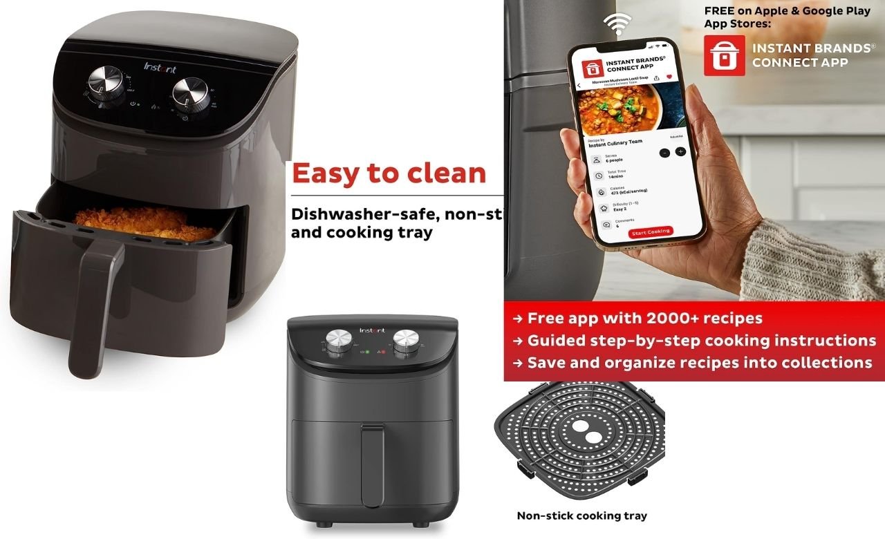 You are currently viewing Product Review:Instant Essentials 4QT Air Fryer Oven, From the Makers of Instant with EvenCrisp Technology,Nonstick and Dishwasher-Safe Basket,Fast Cooking,Easy-to-Use,Includes Free App with over 100 Recipes