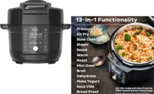 Read more about the article Product Review:Instant Pot Duo Crisp Ultimate Lid, 13-in-1 Air Fryer and Pressure Cooker Combo, Sauté, Slow Cook, Bake, Steam, Warm, Roast, Dehydrate, Sous Vide, & Proof, App With Over 800 Recipes, 6.5 Quart