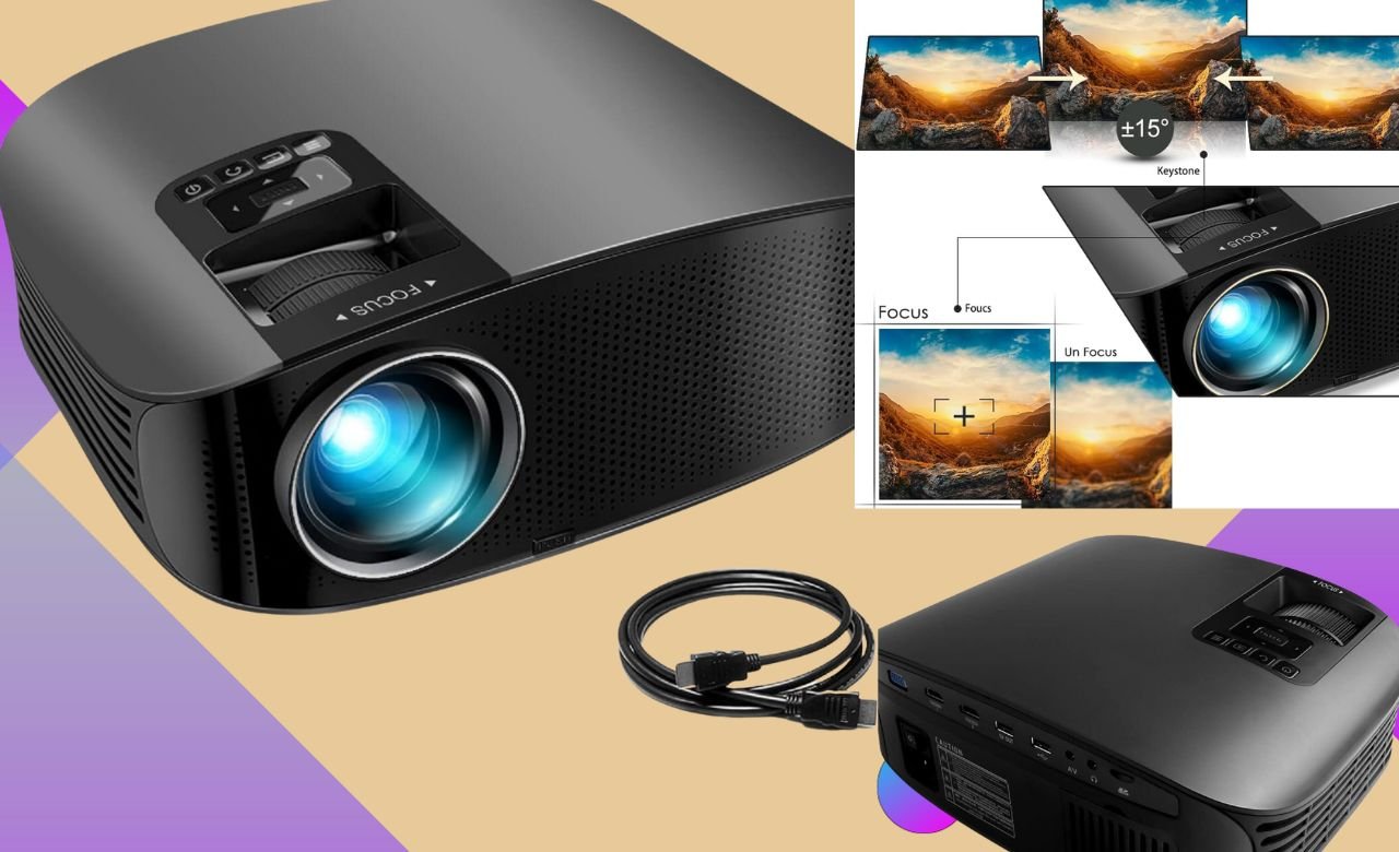 You are currently viewing Product Review:GooDee Projector, 2023 Dolby Native 1080P Video Projector, 15000L Outdoor Movie Projector, 230″ Supported Home Projector, Compatible with Fire TV Stick, PS4, HDMI, VGA, AV and USB, Black (YG600)