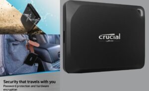 Read more about the article Product Review:Crucial X10 Pro 2TB Portable SSD – Up to 2100MB/s Read, 2000MB/s Write – Water and dust Resistant, PC and Mac, with Mylio Photos+ Offer – USB 3.2 External Solid State Drive – CT2000X10PROSSD902