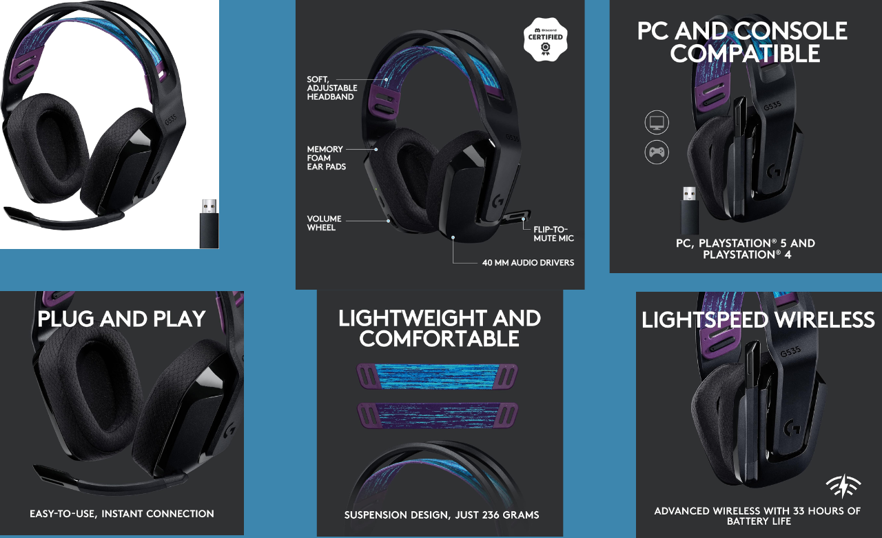 Read more about the article The Ultimate Gaming Experience: Logitech G535 Lightspeed Wireless Gaming Headset On Amazon in 2024